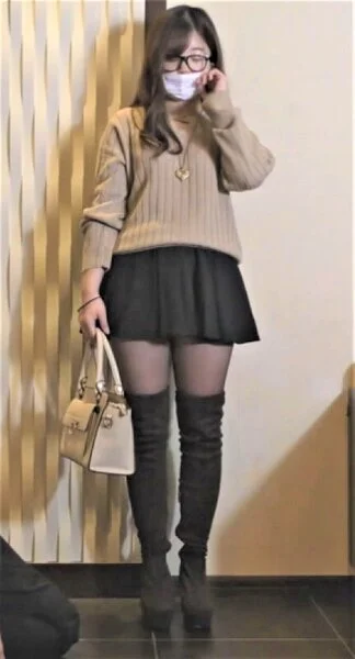 【ミニスカ+ブーツ足コキ射!】【個撮】【■■顔!】パンスト美女の足指を舐めつくす