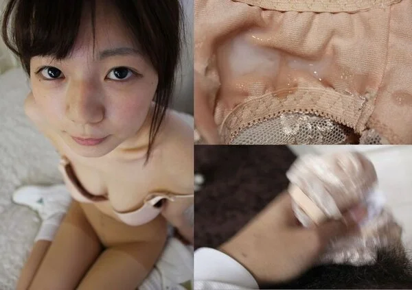 愛液ついたベージュの下着に精液をナマ出し!チアリーダーの下着でオナニィィィィ!!
