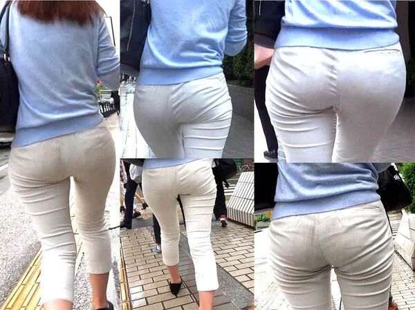 ピチピチピタパンヒップ128_極薄エロエロ白ピタパンのお姉さん♪[フルHD]