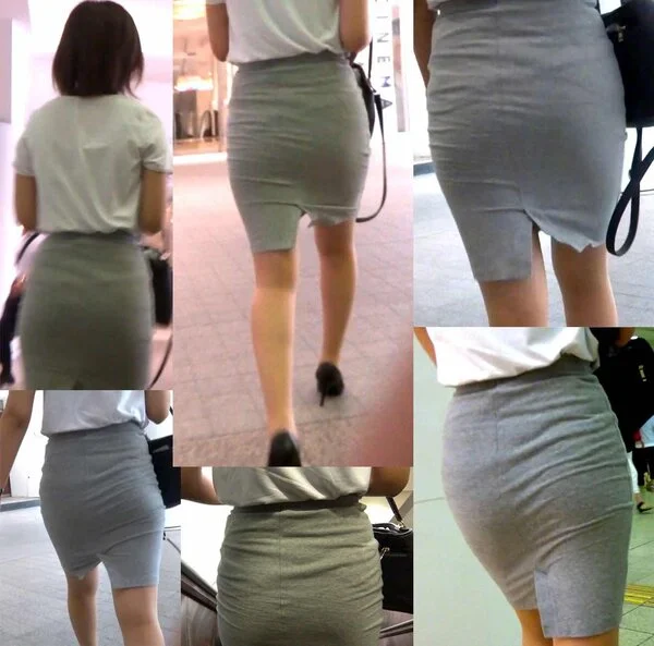 ピチピチタイトスカート09_尻形丸わかりの堪らなくエロいお姉さん4人分[フルHD