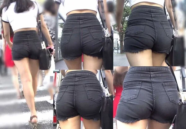 ピチピチジーンズヒップ124_ぷりぷりホットパンツの極エロお姉さん♪[フルHD]