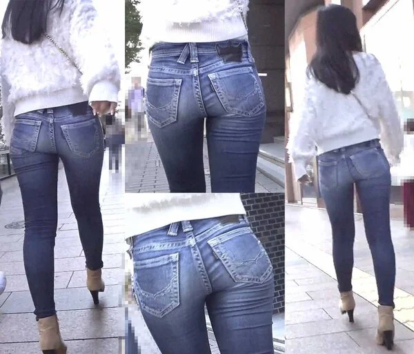 ピチピチジーンズヒップ127_完璧な尻形!超美形の極エロヒップのお姉さん♪[フル