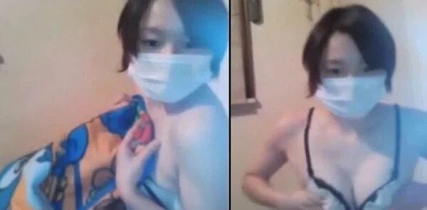 風邪気味なのにスッポンで頑張る アヒル口さん