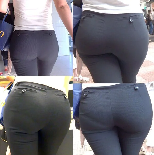 ピチピチパンツスーツ49_極エロ!!ムチムチグレイパンツお姉さん♪【高画質版】