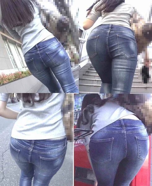ピチピチジーンズヒップ128_超美尻!極エロスタイルのスキニーお姉さん♪[フルH
