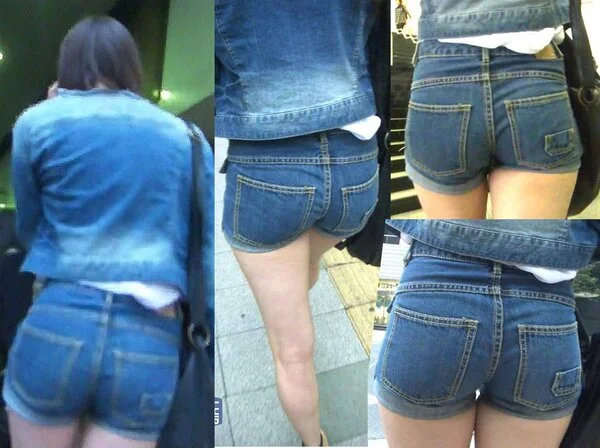 ピチピチジーンズヒップ131_ぷりぷり尻肉ホットパンツのお姉さん♪[高画質版]