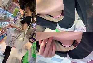 横の■■おっさんを気にせず何度も屈む巨乳美女!!