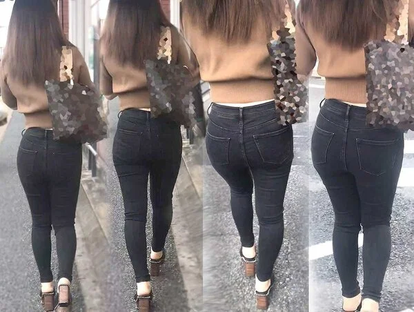 ピチピチピタパンヒップ166_極エロ!!ムチムチ美尻を晒す黒スキニーのお姉さん♪