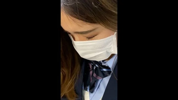 【乗車記録40】クール美系■■■■…純白パンティがシミまみれ
