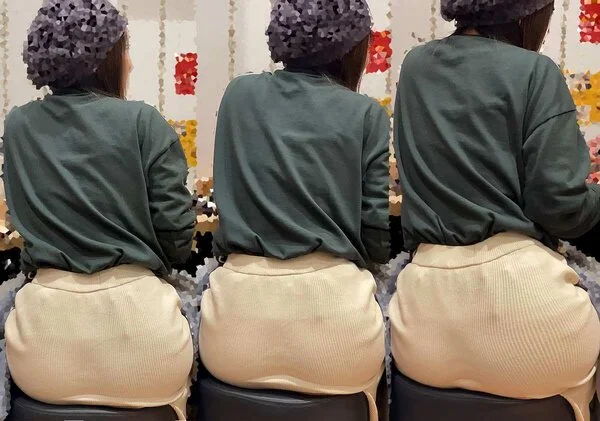 ピチピチタイトスカート15_下着が透けちゃうムチムチ尻がエロさ漂うお姉さん♪