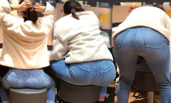ピチピチジーンズヒップ157_ムチムチデニムで勢いよく突き出し尻!JDお姉さん♪