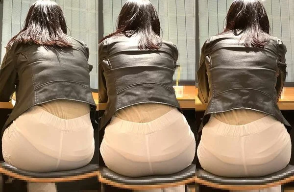 ピチピチピタパンヒップ177_ローアンからの魅惑のスケスケ白ピタパンのお姉さん♪