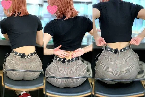 ピチピチピタパンヒップ203_極薄生地で突き出すお姉様♪おかげで尻の形が丸わかり