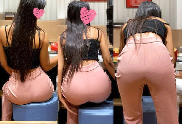 ピチピチピタパンヒップ214_極エロ!!目の前に前屈みのエロ尻が!!極薄ピタパン
