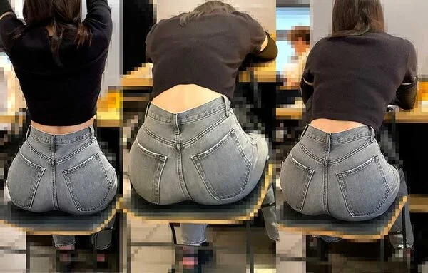 ピチピチジーンズヒップ193_マジか!!あまりにも無防備な突き出し美尻!!お尻の