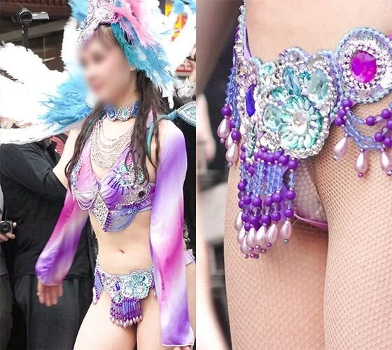 ■■っぽさの残る色白スレンダーな妖艶サンバダンサー