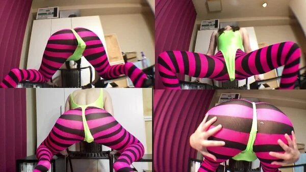 変態彼女のピチピチ!ストッキング!&レオタード!part②バイブぶち込み下品なオ