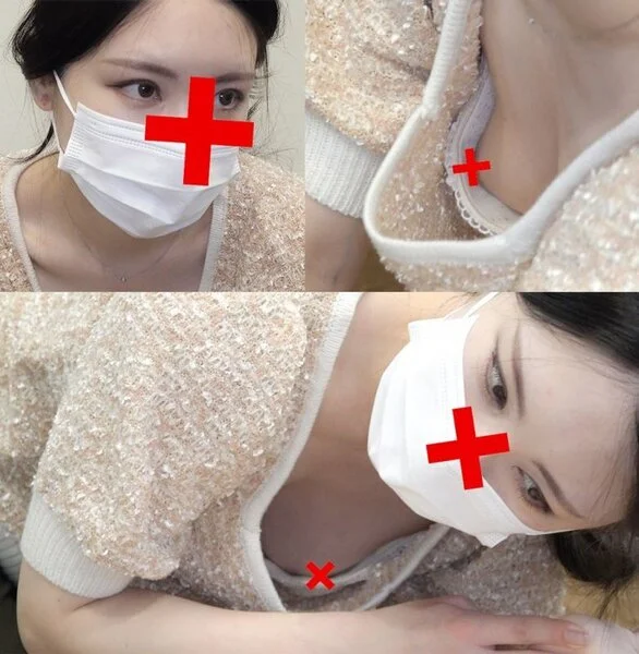 【胸チラ】救命講習㉕ 無防備な胸元を■■■■ 3名