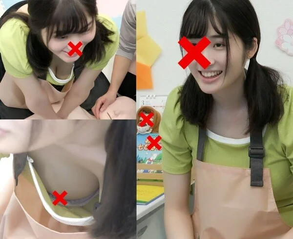 【救命講習/胸チラNo.34】美人保育士さんの隠れ巨乳がぶるんぶるん!+美人JD