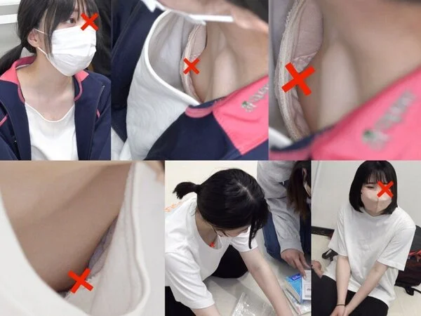先生の卵!!【救命講習/胸チラNo.36】最高級!!乳首胸チラGET!!グループ