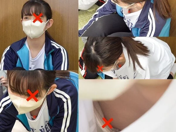 【救命講習/胸チラNo.42】体育系学生のちっぱいと巨乳OLさんの無防備胸チラ