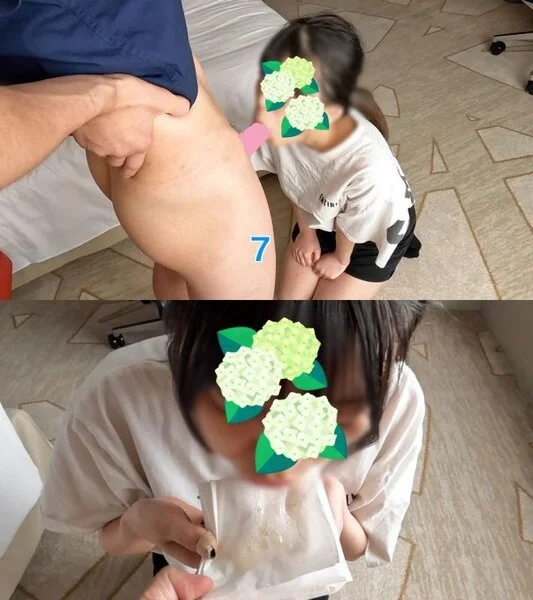 【別アングル】専用部屋で従順女子が生尺イラマ責めされても健気にお口奉仕?!唾液滴