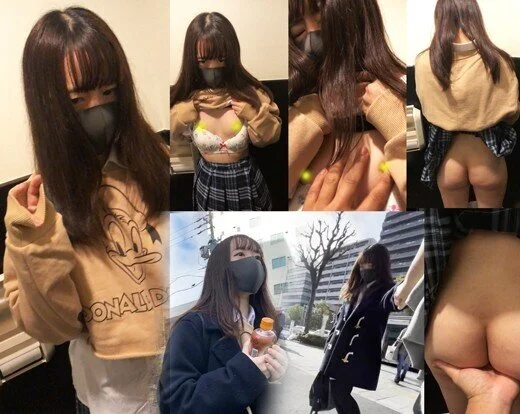 【バス■■→承諾③】青チェ・制服女子パンチラ→胸揉み!バスから降ろして■■■連れ
