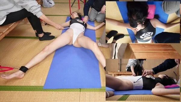 可愛い声で猛烈に悶え泣き、秘部にガッツリ食い込むハイレグを見て興奮しながら責めて