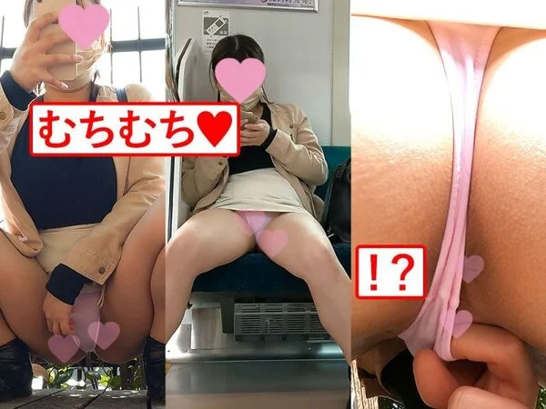 むちむちっ娘のモロパンチラ!っバックの食い込みがエグすぎる!無防備すぎてうっかり