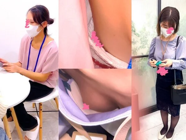 【胸チラ⑳】オフィカジュOLさん/スーツ姿の営業OLさん「無防備おっぱい」