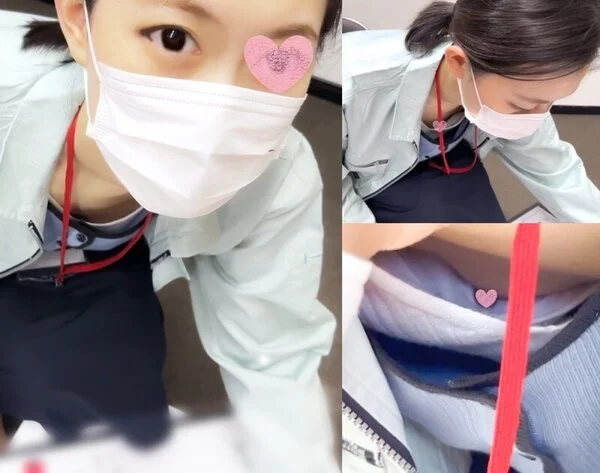 【胸ちら/乳首】色気のある女上司+美人な業者さん