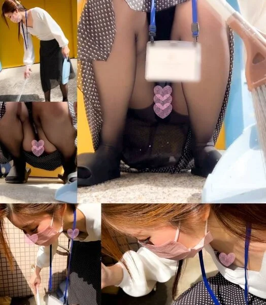【同僚胸チラ】3名分/掃除中モロ見え乳首・童顔エロ巨乳の後輩・在庫チェック中の同