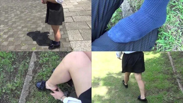 【動画】現役J の酸っぱい2日履き靴下と生足、匂いチェック①