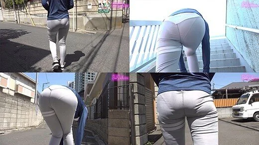 レギンス女子むっちりデカ尻にクイコミ。パンティーライン(1)