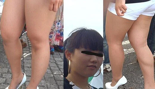 ぶっとい脚シリーズ 生足No.1 売り子さんの脚をじっくり動画撮影