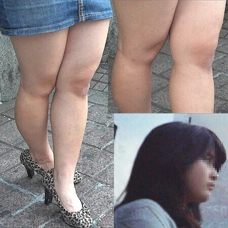 生脚シリーズ№5 超かわいいお顔、ミニスカ超美脚の生足!ムッチリ太ももJDを接写