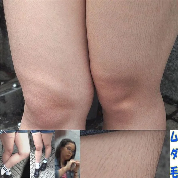 ムダ毛女子!自然美の脚 ドアップ盛りだくさんでうぶ毛まで存分に撮らせてもらったよ