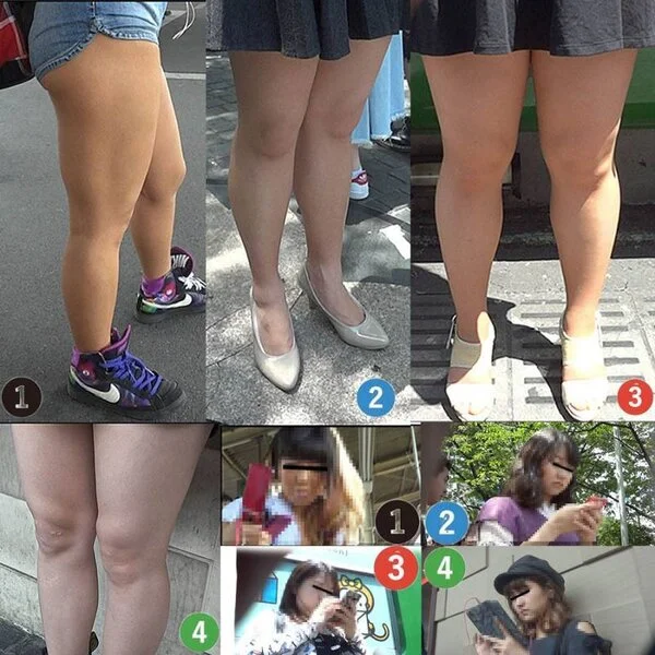 筋肉質な美脚! 健康的な均整の取れた脚4人分!適度に筋肉質な脚の子を集めましたよ