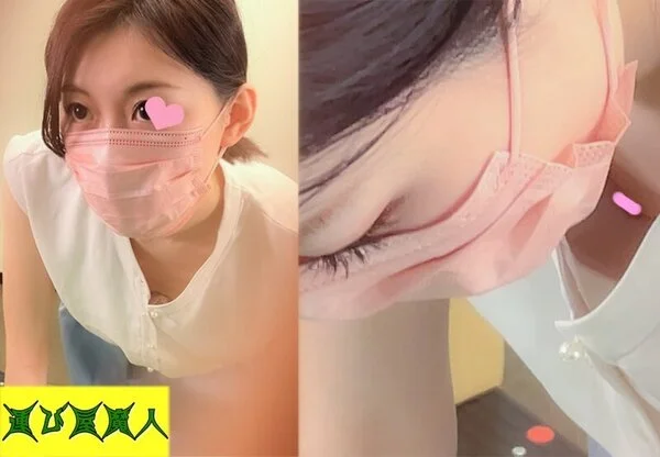 【集荷客の胸チラ】某営業所:美人OL再来店。相変わらずのスレンダー美乳でした。V