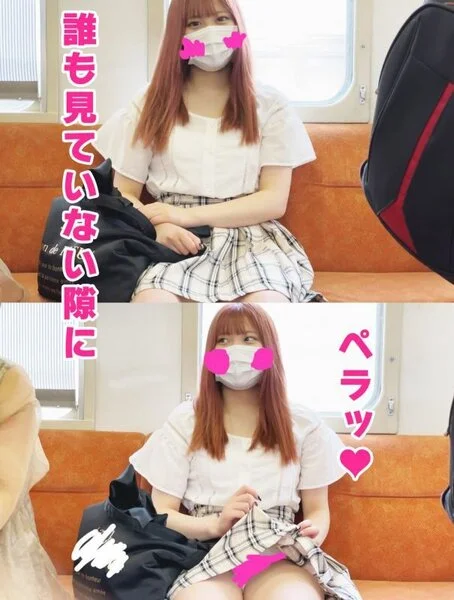撮影バレ!乗車率90%の中でわざと見せつけてきて・・・僕を弄び・・・ラストに突き