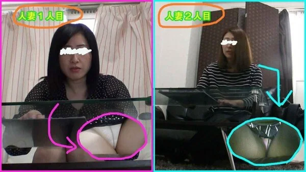 【面接で■■⑫】人妻×2人の接写パンツ【色香漂うスカートの中身】