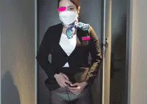 【ホテルマン】【交渉■■■】人妻…!制服姿にノーパン黒ストで前も後ろも突きまくる