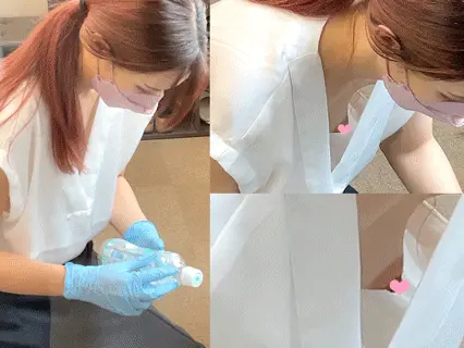【美人OL】ノーブラで美巨乳胸チラ/ケツ掻き美尻丸見えハプニング