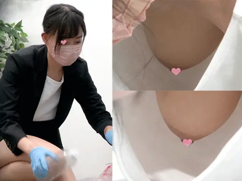 【超高画質】美人OL/円錐型の超絶美巨乳/豪快に股を広げパンスト越しに純白丸見え