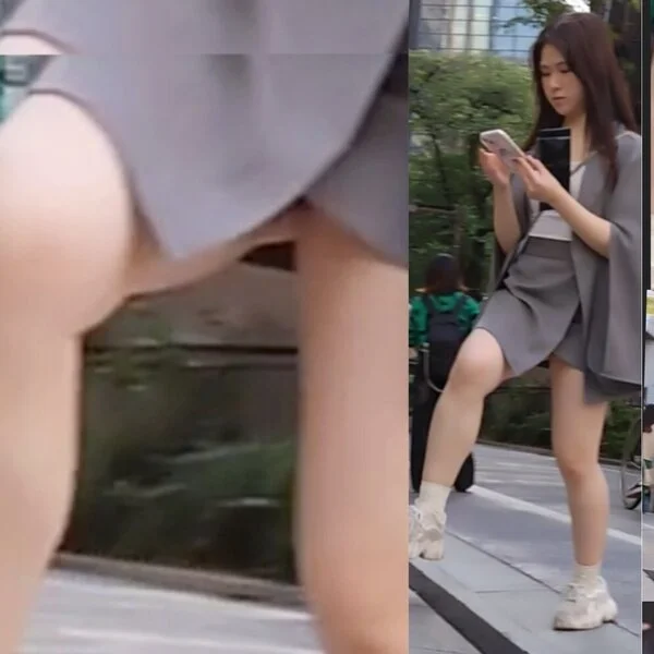 激写□丸の内美人OLさん計算スカート視線を集める 太もも