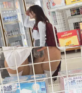 【万●きトラップ】激カワパイパンJけい コンビニ内でお仕置き生セックス 膣内射精