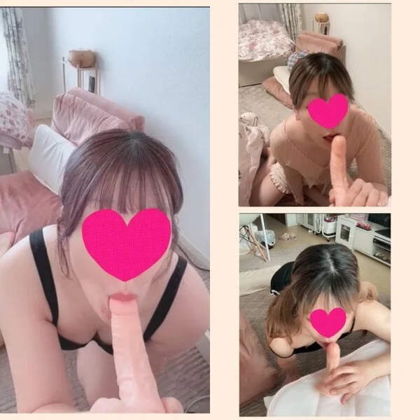 擬似チンポに夢中でしゃぶりつく激エロ美女/衣装3パターン