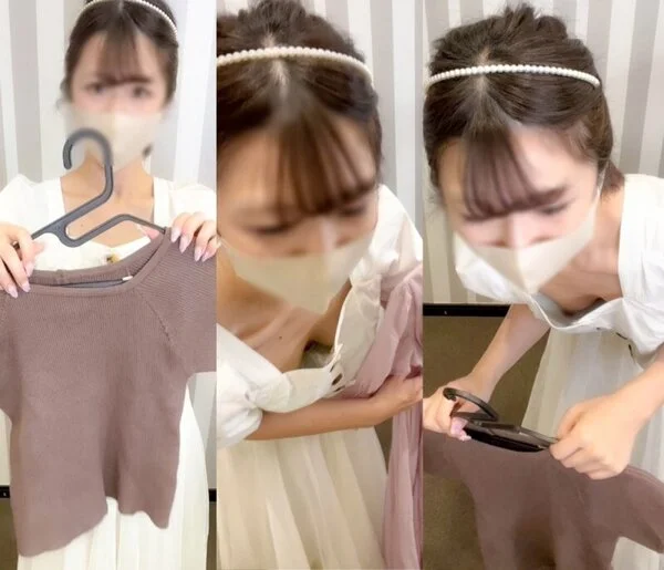 胸ちら08 乳首モロ ライブ販売ロープレ 準備オフショット