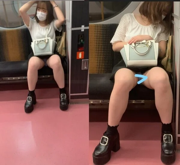 【4K】朝帰りJD丸見え開脚!パンチラ■■