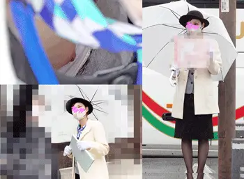 《02新卒激かわガイドさんに粘着スト♡艶々おっぱいの撮影成功!黒スト越しのピンク